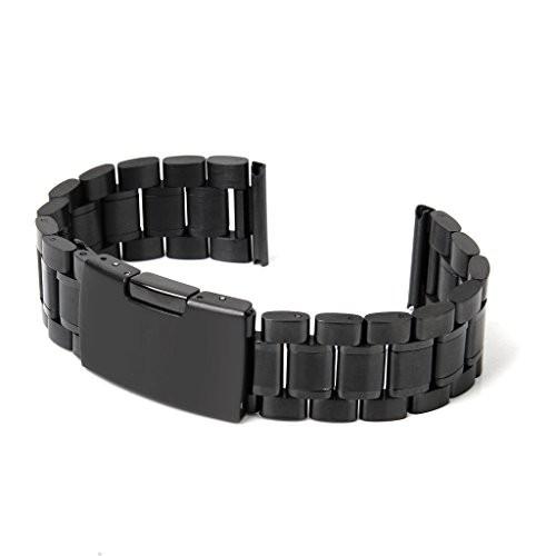 腕時計 ベルト 20mm 直カン式  ブラック ステンレス製 交換ベルト 腕時計ベルト 時計バンド｜putikadenichiba｜03