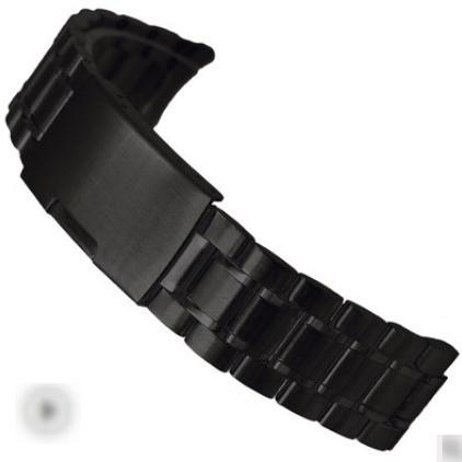 腕時計 ベルト  22mm  直カン式  ブラック ステンレス製 交換ベルト 腕時計ベルト｜putikadenichiba