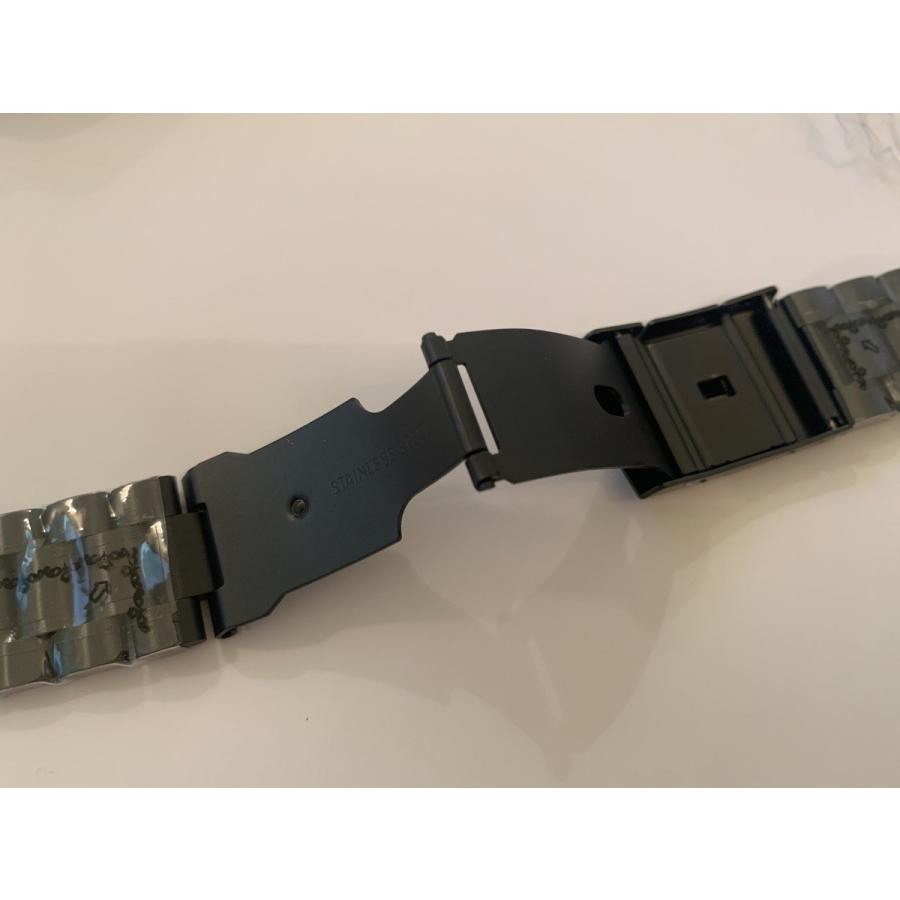 腕時計 ベルト  22mm  直カン式  ブラック ステンレス製 交換ベルト 腕時計ベルト｜putikadenichiba｜02