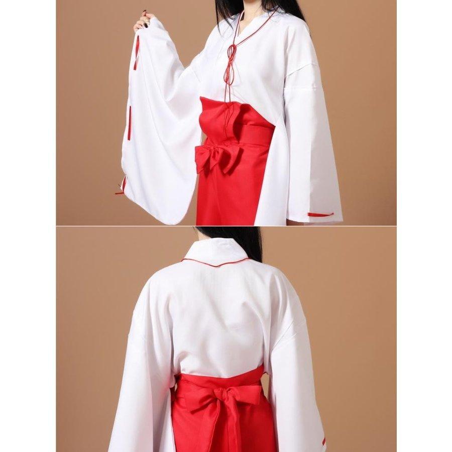 巫女 衣装 足袋付 コスチューム コスプレ 1年保証 レディース 巫女装束