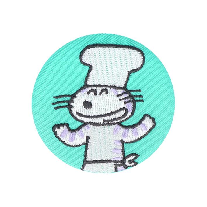サンスター文具 11ぴきのねこ 刺繍缶バッジ 4柄 [M便 1/8] : おなまえ