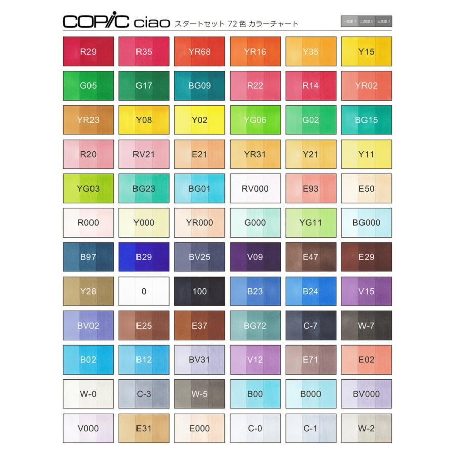 コピック コピックチャオ スタート72色セット 12503047 : お