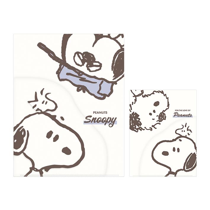 CRUX（クラックス） スヌーピー Wサイドポケットクリアファイル A4