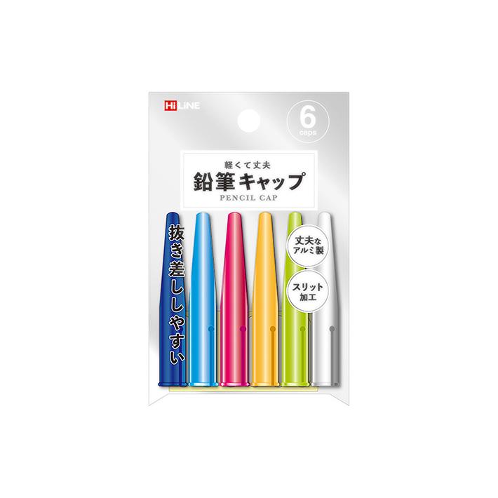クツワ（KUTSUWA） 鉛筆キャップ 6本組 カラー RB029 新入学文具 [M便