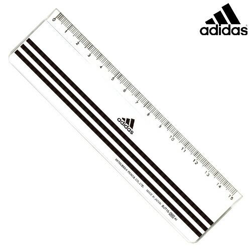 三菱鉛筆 アディダス 直定規 15cm 新入学文具 4902778201503 [M便 1/10