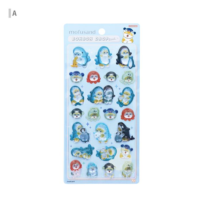 mofusand ボンボンドロップシール 2柄 [M便 1/6] : おなまえ工房