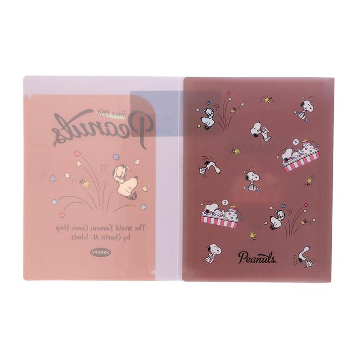 SNOOPY（スヌーピー） 三つ折りクリアファイル A5 [M便 1/9] : お