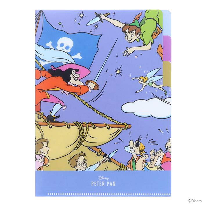 サンスター文具 ディズニー ピーターパン クリアファイル A5 3P レトロ