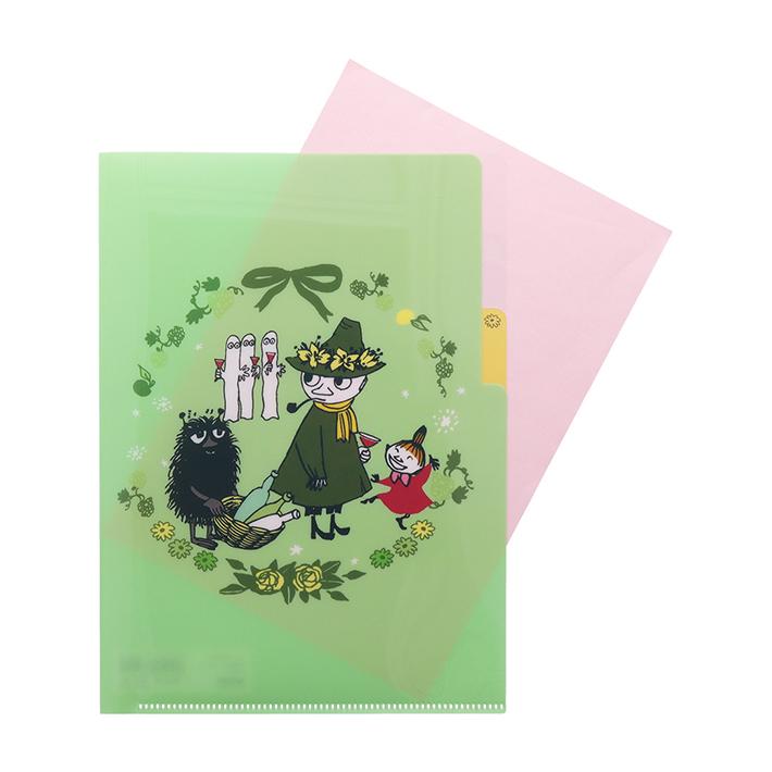 MOOMIN（ムーミン） クリアファイル A5 3ポケット なかま柄