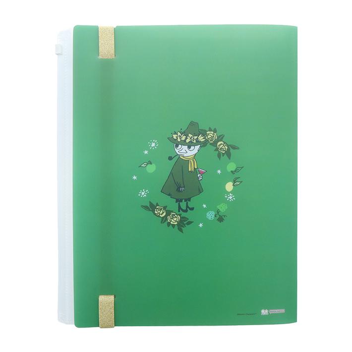 MOOMIN（ムーミン） ゴムバンド付きクリアファイル 5ポケット なかま柄