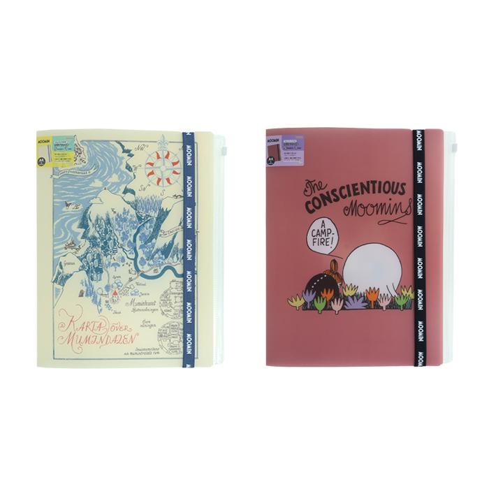MOOMIN（ムーミン） ゴムバンド付きクリアファイル 5P A4 [M便 1/1