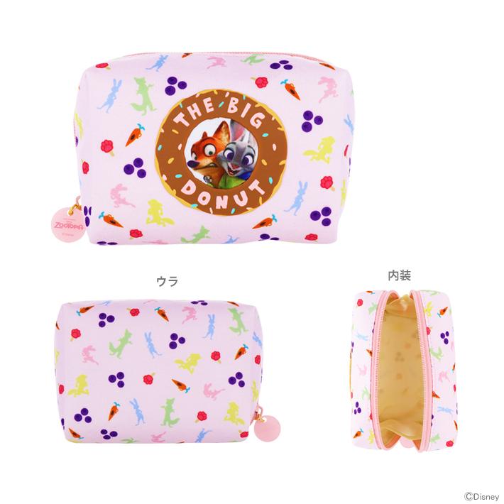 サンスター文具 ディズニー ズートピア パフプリントポーチ ドーナツ柄