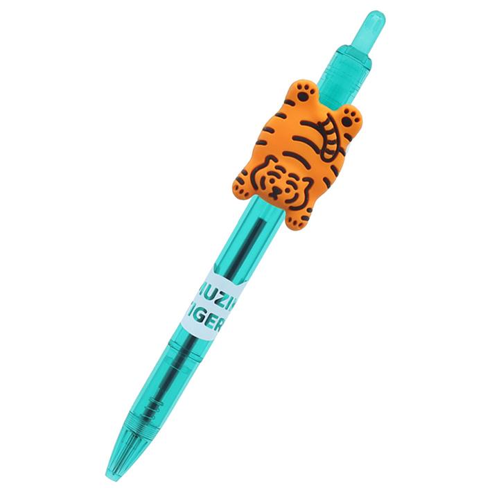 サンスター文具 MUZIKTIGER ラバーマスコット付ボールペン 0.5mm A柄