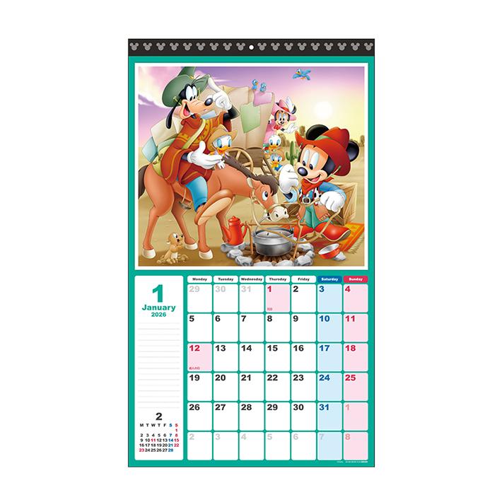 サンスター文具 ディズニー 2026年 ウォールカレンダー スタンダード