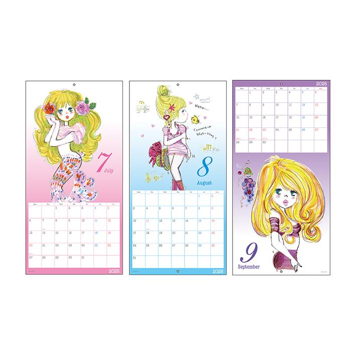 サンスター文具 水森亜土 2026年 ウォールカレンダー L 4901770799650