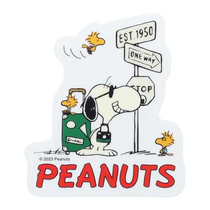 SNOOPY（スヌーピー） クリアステッカー トラベル柄 4901770734125 [M
