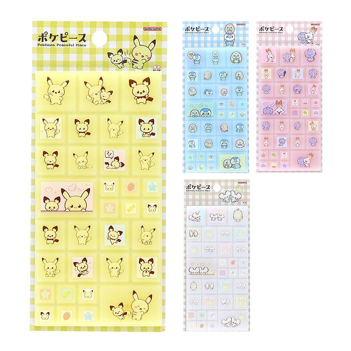 ポケピース タイルシール Pokemon（ポケモン） タイルシール ポケピース 4柄 [M便 1/18] : お