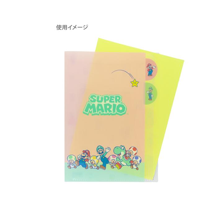 サンスター文具 スーパーマリオ ダイカットクリアファイル 5ポケット