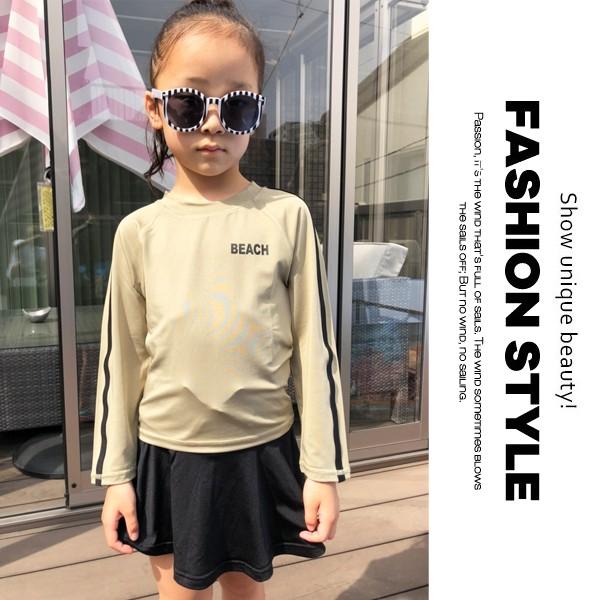 50 Off 子供服 キッズ 水着 セットアップ 2本ライン セパレート 上下セット スカート 長袖 ラッシュガード リボン Beach 女の子 ガールズ ジュニア 韓国こども服 Dprd Jatimprov Go Id