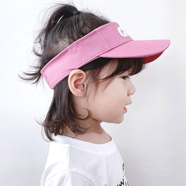 SHISKY 子供服 キッズ 帽子 ロゴ刺繍 サンバイザー ツイル素材 CAP