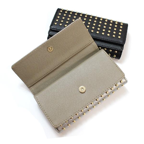 SHISKY レディース スタッズ 三つ折り長財布 ロングウォレット SHISKY レディース スタッズ 三つ折り長財布 ロングウォレット