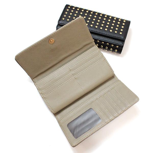 SHISKY レディース スタッズ 三つ折り長財布 ロングウォレット SHISKY レディース スタッズ 三つ折り長財布 ロングウォレット
