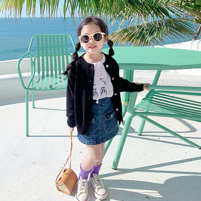 国内在庫 キッズ スカート ビッグポケット デニムスカート 女の子 子供服 膝上丈 ジーンズ ガールズ 女児 ジュニア こども服 韓国ファッション Gestoci Ci