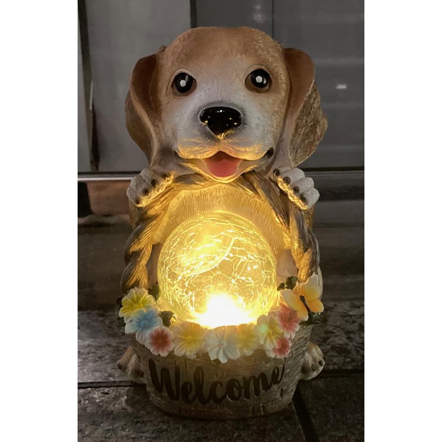 ソーラーライト 2個セット 犬 ドッグ わんちゃん DOG ウェルカム