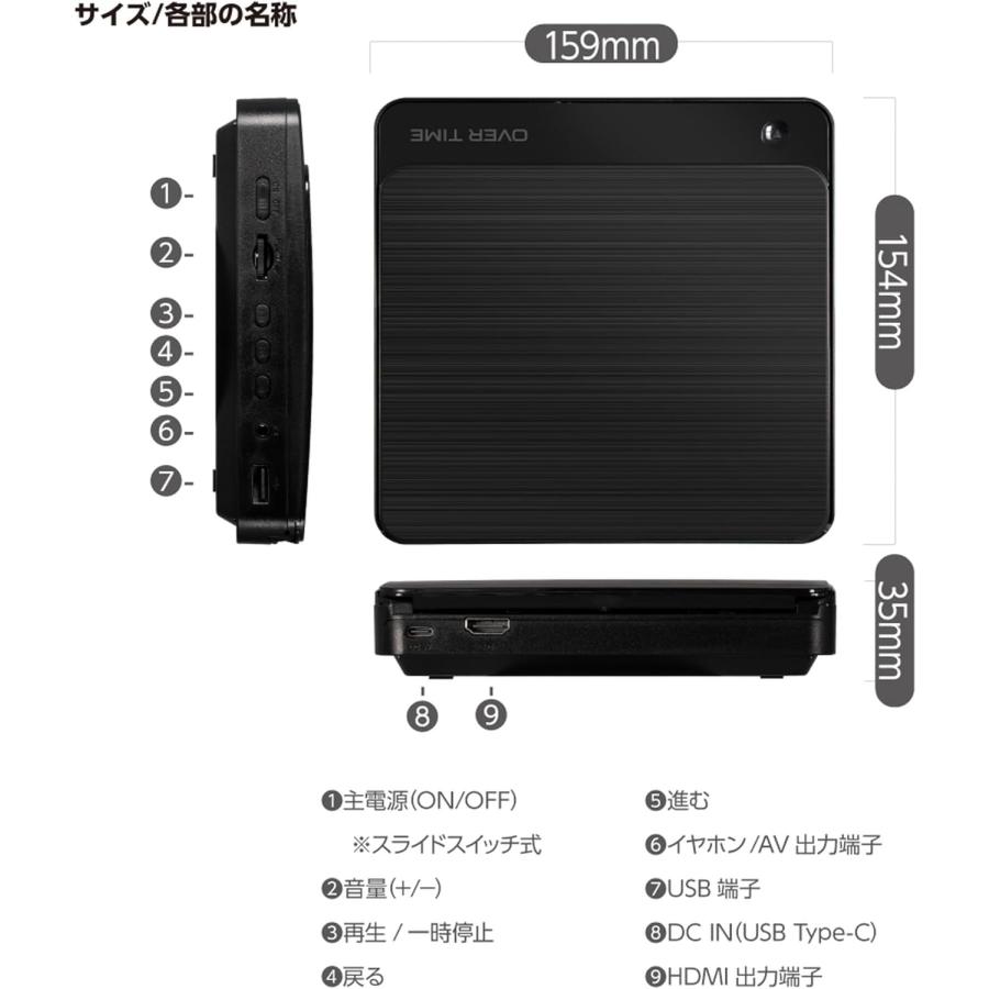 HDMIコード付 DVDプレーヤー DVD再生 CD再生 CD録音 USBメモリ対応