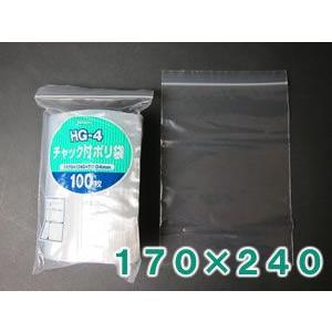 ジャパックス（JAPACK'S） 【100枚】 チャック付ポリ袋 横170×縦240mm