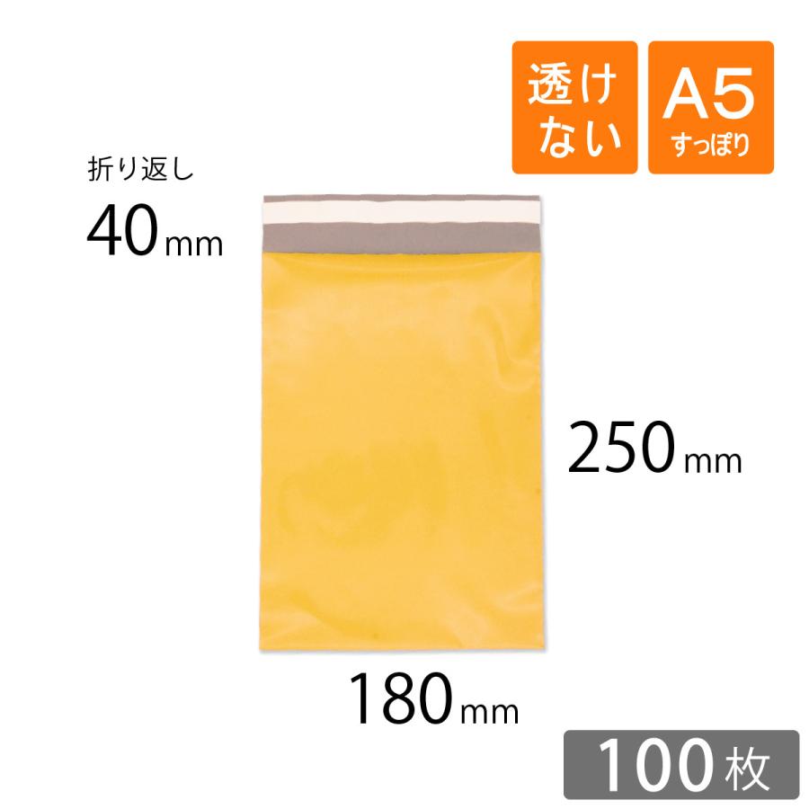 コンポス 宅配ビニール袋 A5 すっぽり 幅180×高さ250+折り返し40mm 厚