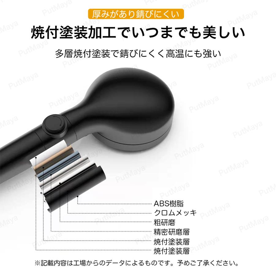 シャワーヘッド 節水 水圧強い 高水圧 低水圧 手元止水 5段階モード 増圧ヘッド 増圧 入浴 お風呂 シャワー 気持ちよいシャワー アダプタ付き 送料無料 |  | 14