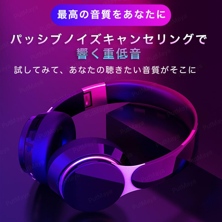 ワイヤレスヘッドホン bluetooth5.3 日本語音声 ブルートゥース