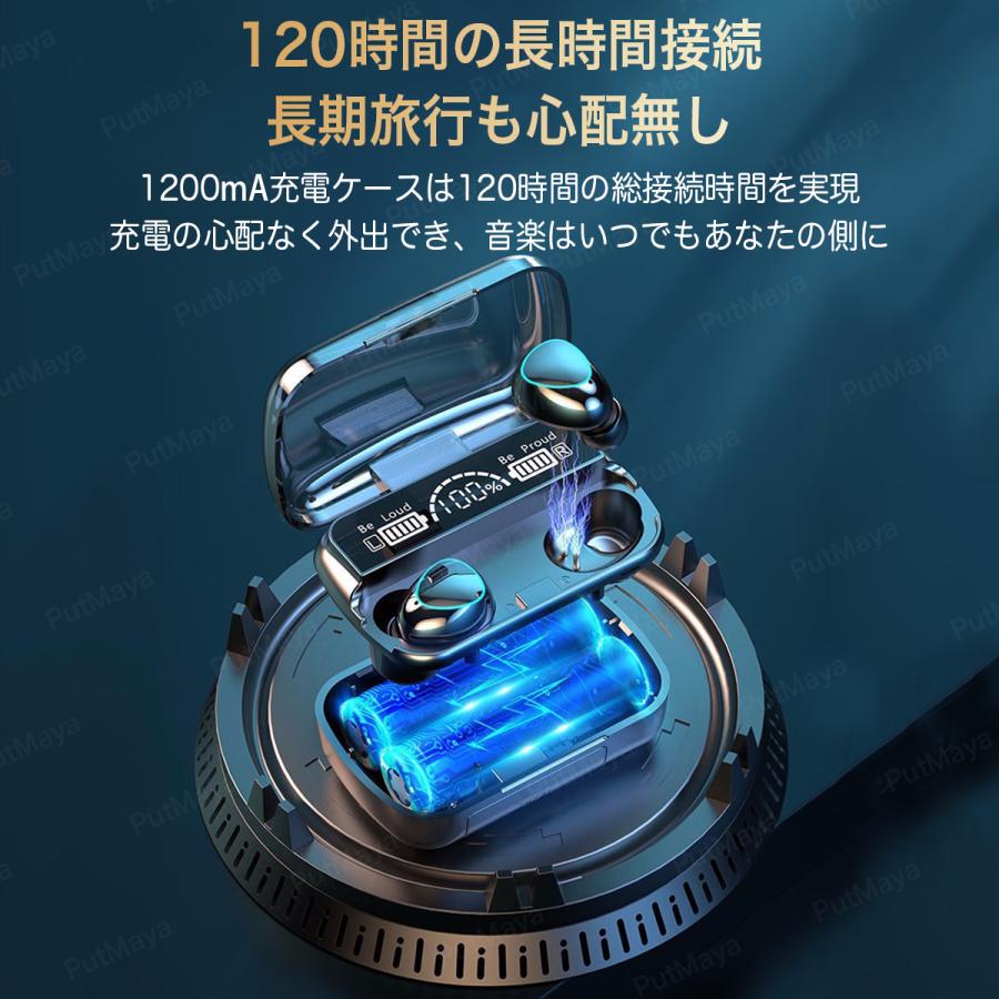 Bluetooth5.3最新版 日本語ガイダンス搭載 ワイヤレスイヤホン ブルートゥース イヤホン コードレスイヤホン Hi-Fi高音質 ワイヤレスヘッドホン iPhone Android |  | 10
