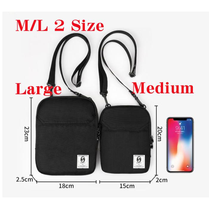 メンズ ショルダーバック 斜めかけ スマホショルダー 計量コンパクト 2サイズ 3カラー スマートホン イヤホンジャック装備 送料無料 |  | 04