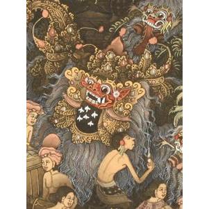 バリ・アート（バロン） BatuanStyle 絵画【バリ島のモダン