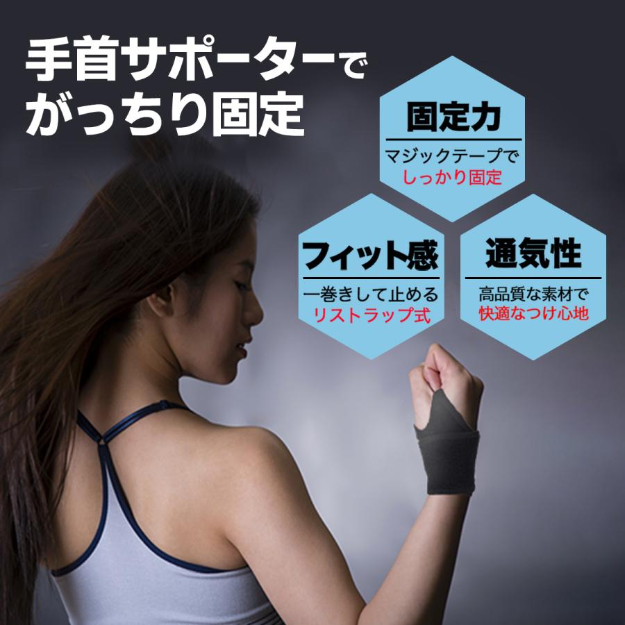 手首サポーター 2枚 セット がっちりホールド 腱鞘炎をブロック 両手首