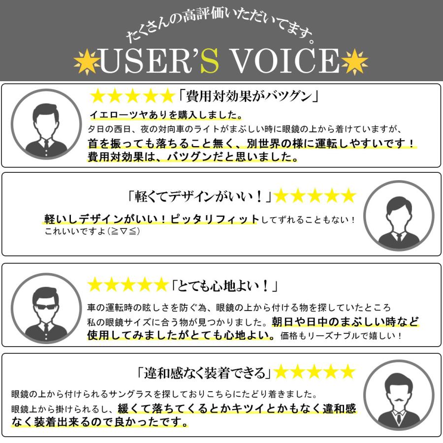 オーバーサングラス　眼鏡（メガネ）を掛けたまま装着可能 オーバーグラス |  | 02