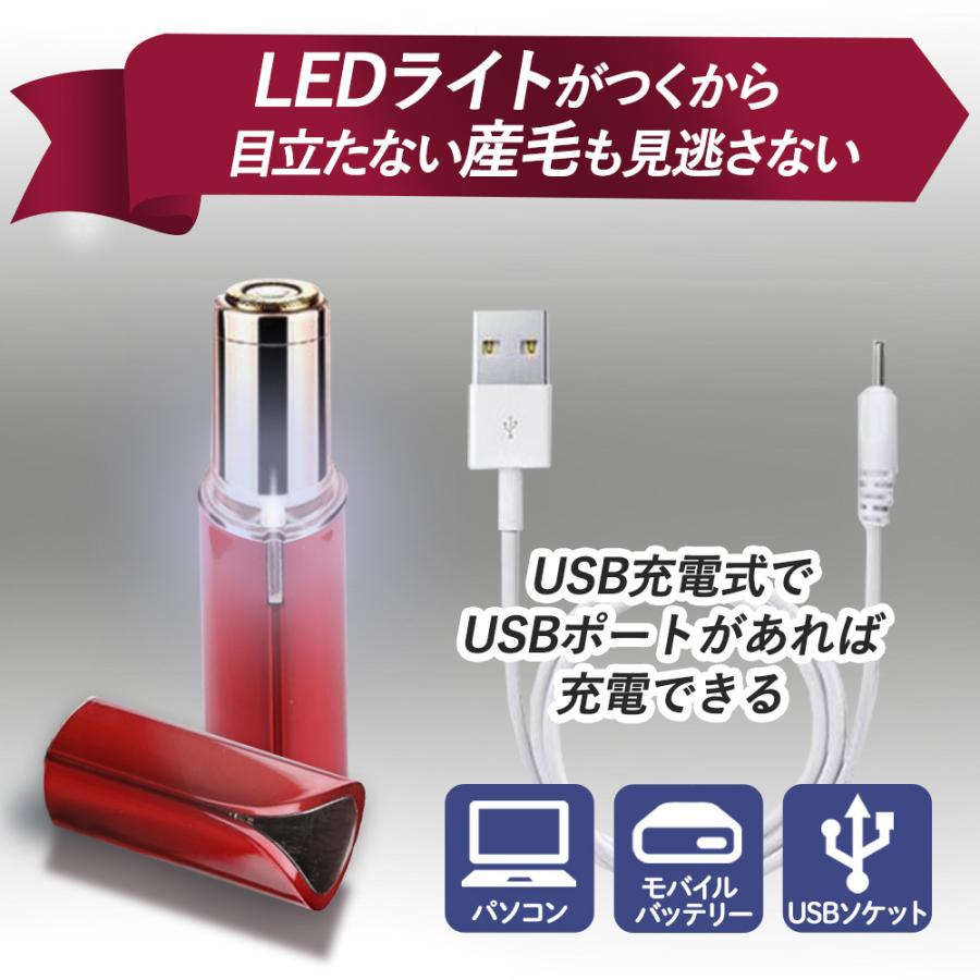 シェーバー 女性  フェイスシェーバー USB vio 顔 眉毛 全身 レディース 電動｜puumint｜09