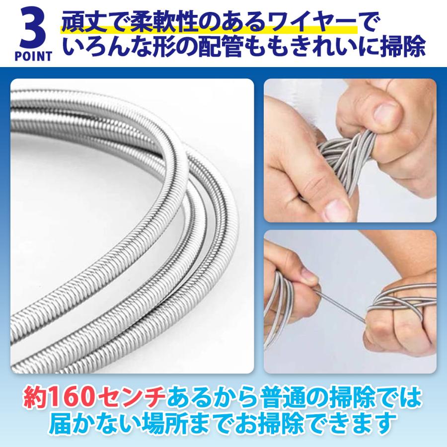 排水溝 掃除 パイプクリーナー 2個 セット パイプ用ブラシ キッチン