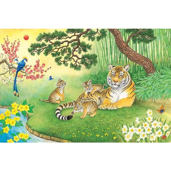 アップルワン（APPLEONE） ジグソーパズル 1000ピース 福徳円満 竹虎図