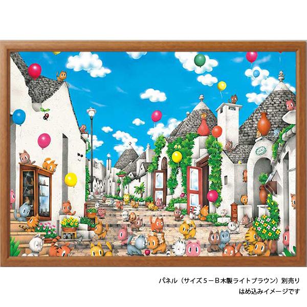 ジグソーパズル 500ピース アルベロベッロ キャッツ 芳岡ひでき 猫イラスト アップルワン 500-316｜puzzle-seikatsu｜02