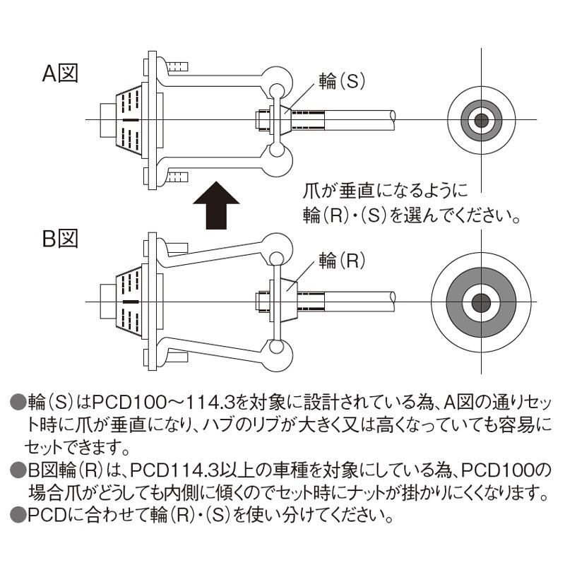 フロントハブ リヤシャフトプーラー 抜取り工具 4穴~6穴、FF~FR車 KOTO KP-105N｜pvd1｜02