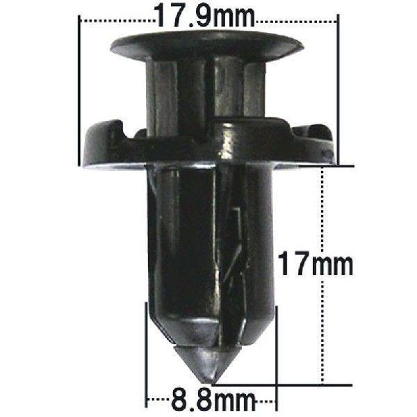 内張クリップ 10個入 フロントバンパープッシュリベット ミツビ コルト