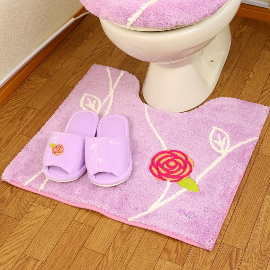 オカ トイレマットセット 北欧 おしゃれ 風水 2点 55×60cm スリッパ