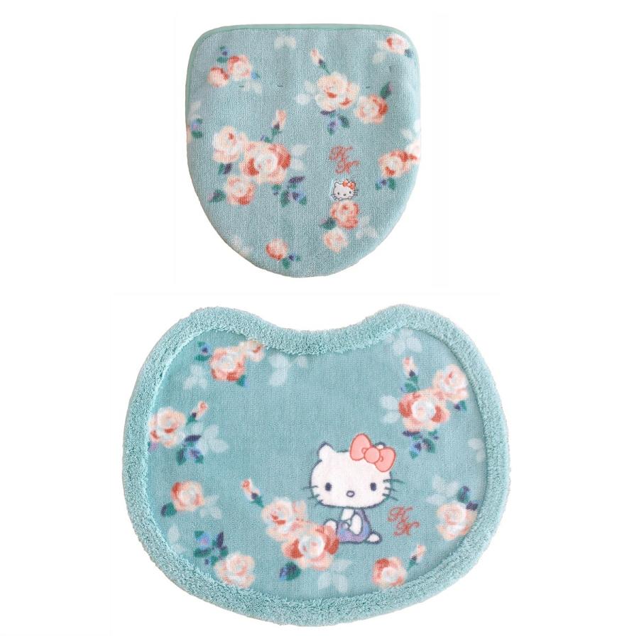 オカ ハローキティ トイレマット セット 2点 ピンク U型 O型