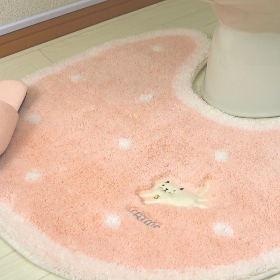 オカ トイレマット セット 猫 3点 ペーパーホルダーカバー かわいい