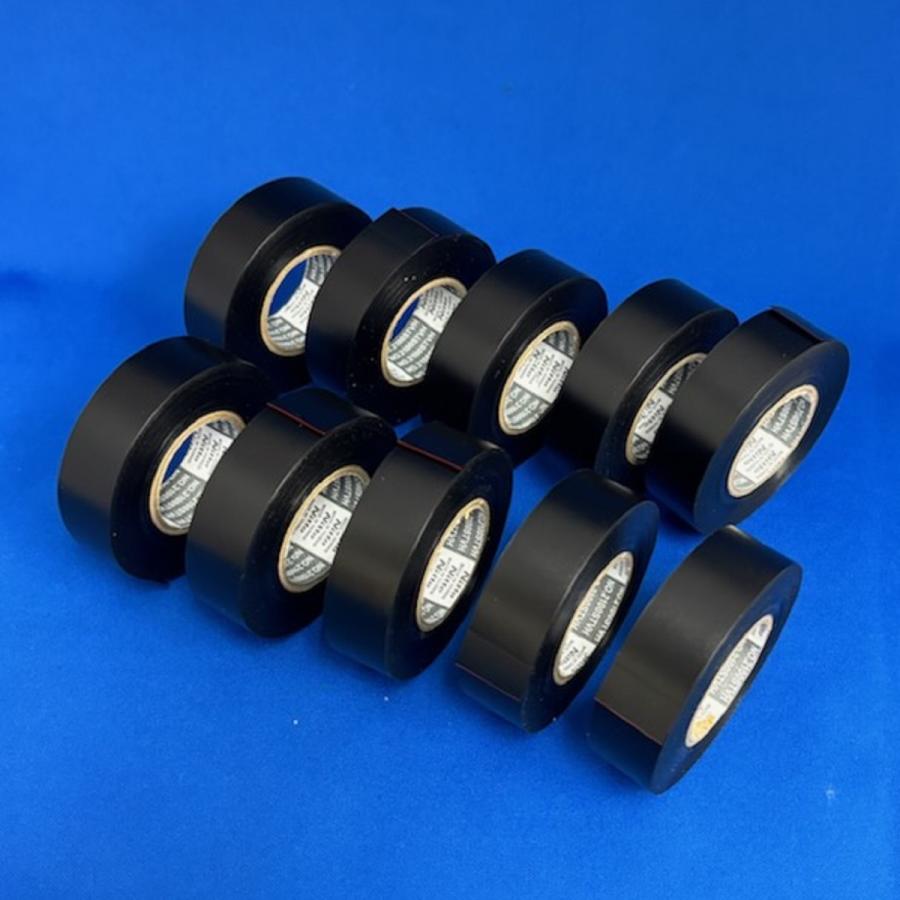 ビニールテープセット 電気化学工業 10巻セット 絶縁ビニルテープ 19mm×10m 黒