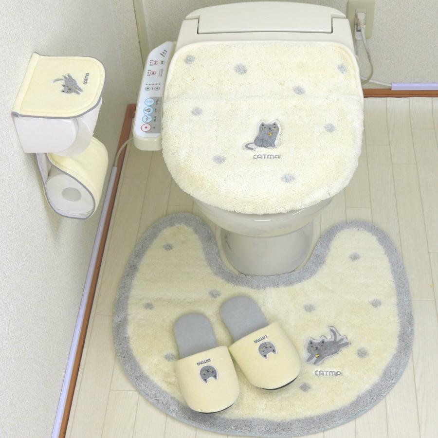 トイレマット 新品 セット 4点 ワンコ かわいい トイレ デコール 犬 Amazon｜トイレマット セット 4点 吸着タイプ スリッパ トイレ