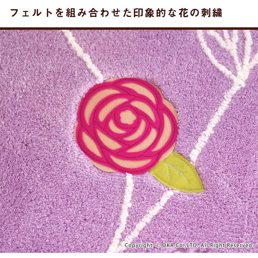オカ トイレマットセット 北欧 おしゃれ 風水 4点 吸着型 ピンク 滑り